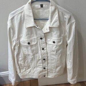 Banana Republic White Jace Trucker Jacket